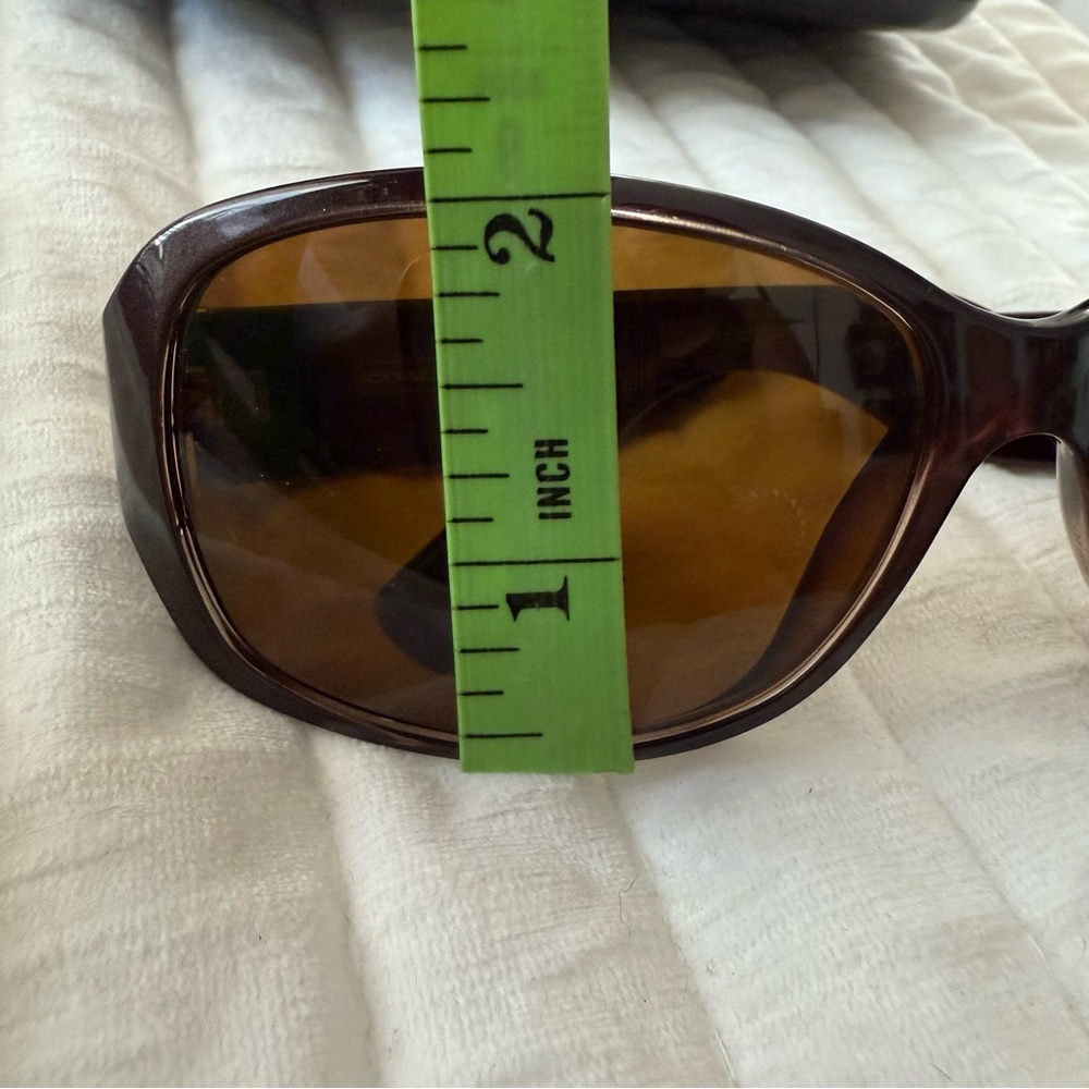COACH S3005 Brown Gold Logo Arm -125/150? Nearsighted RX Prescription Sunglasses - Picture 10 of 16